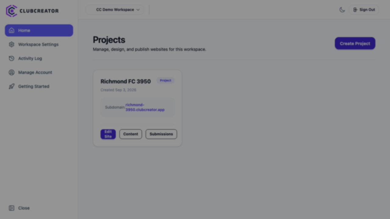 Create New Project dialog
